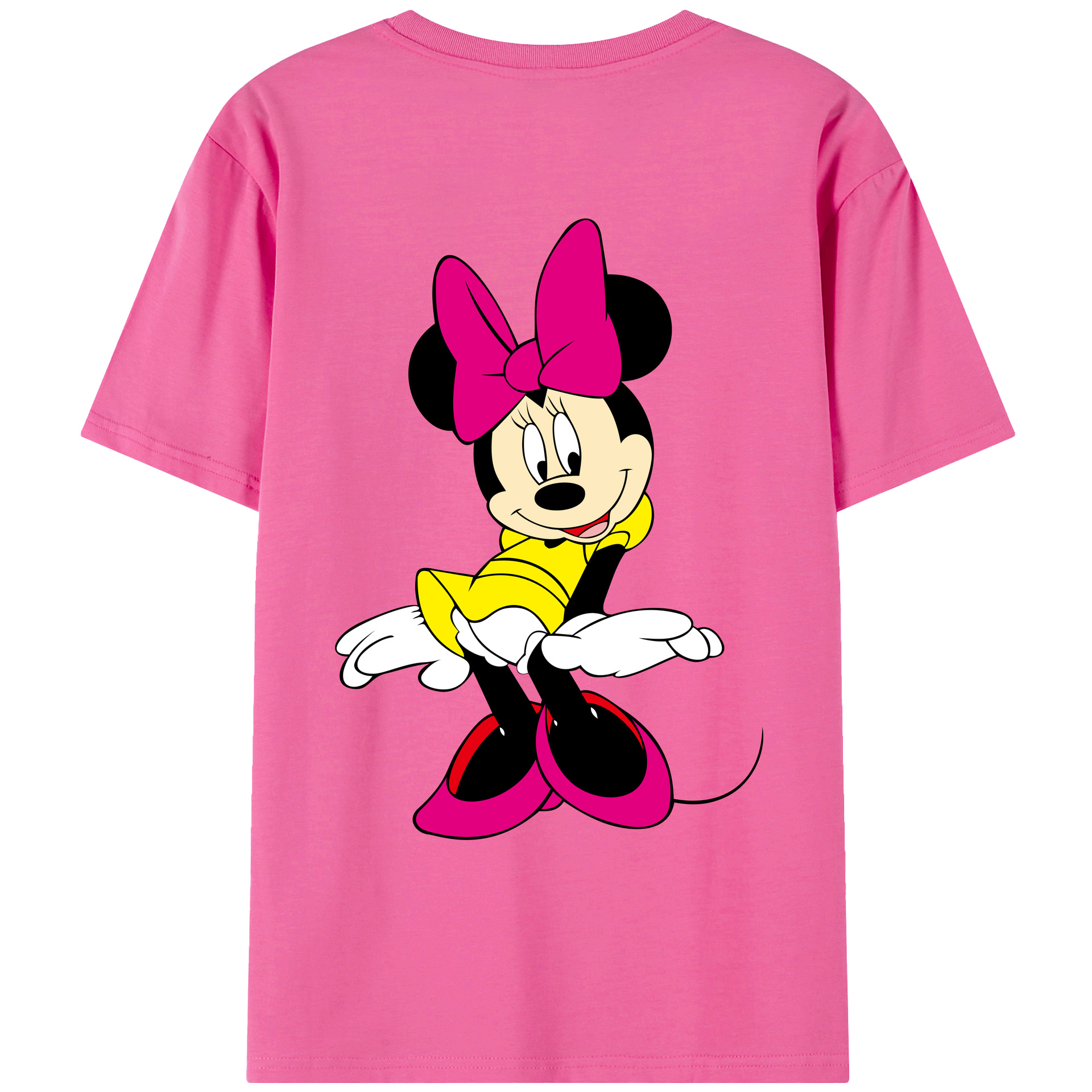 （画像用） ミッキーマウス Mickey Mouse レディース半袖Tシャツ(バックプリント)